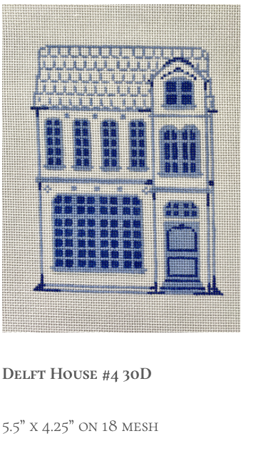 Canvas DELFT HOUSE COLLECTION -#4   30D  5.5x4.25"