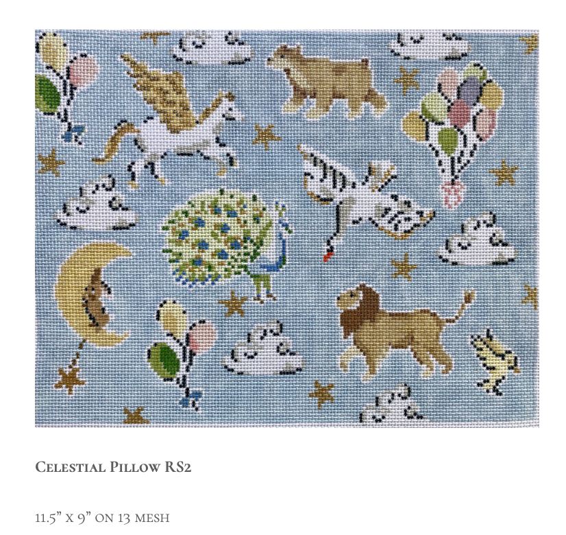 Canvas THE CELESTIAL MENAGERIE PILLOW  RS2  11.5X9"