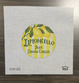 Canvas HAPPIER HOUR COASTER - LIMONCELLO   4" ROUND