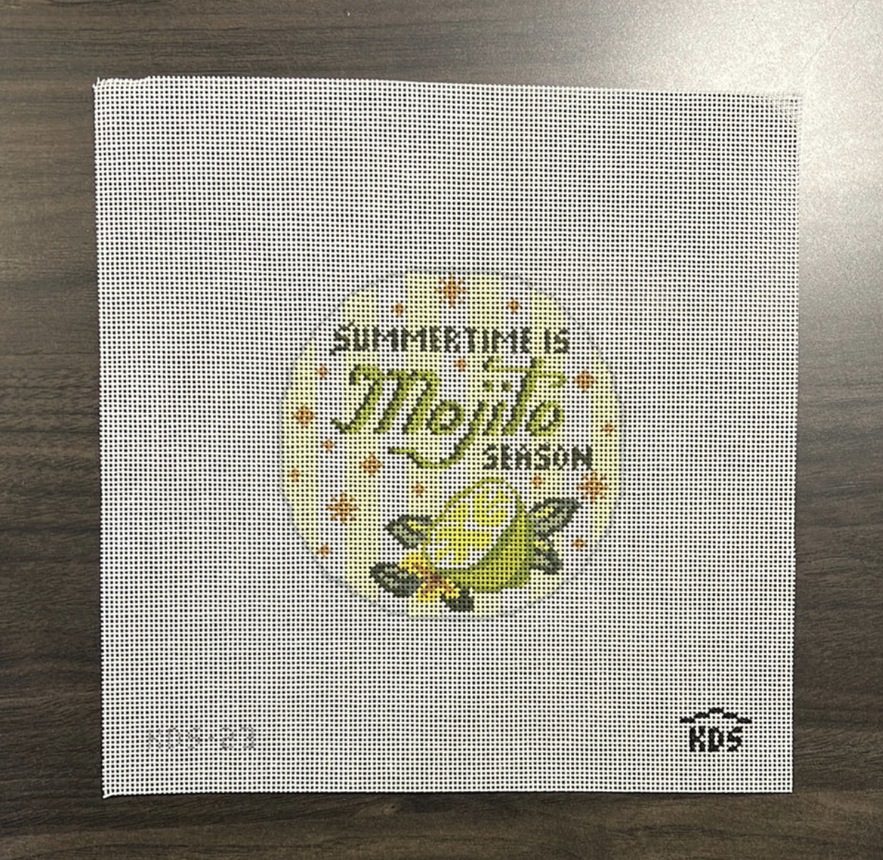 Canvas HAPPIER HOUR COASTER -MOJITO   4" ROUND