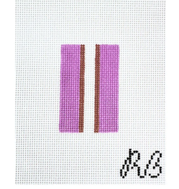 Canvas BASIC STRIPES INSERT  2X3"  - ORCHID