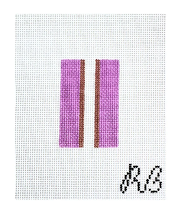 Canvas BASIC STRIPES INSERT  2X3"  - ORCHID