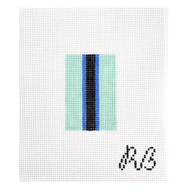 Canvas BASIC STRIPES INSERT  2X3"  - SEAFOAM