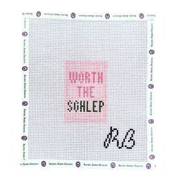 Canvas WORTH THE SCHLEP BAG TAG INSERT  2X3"  - PINK