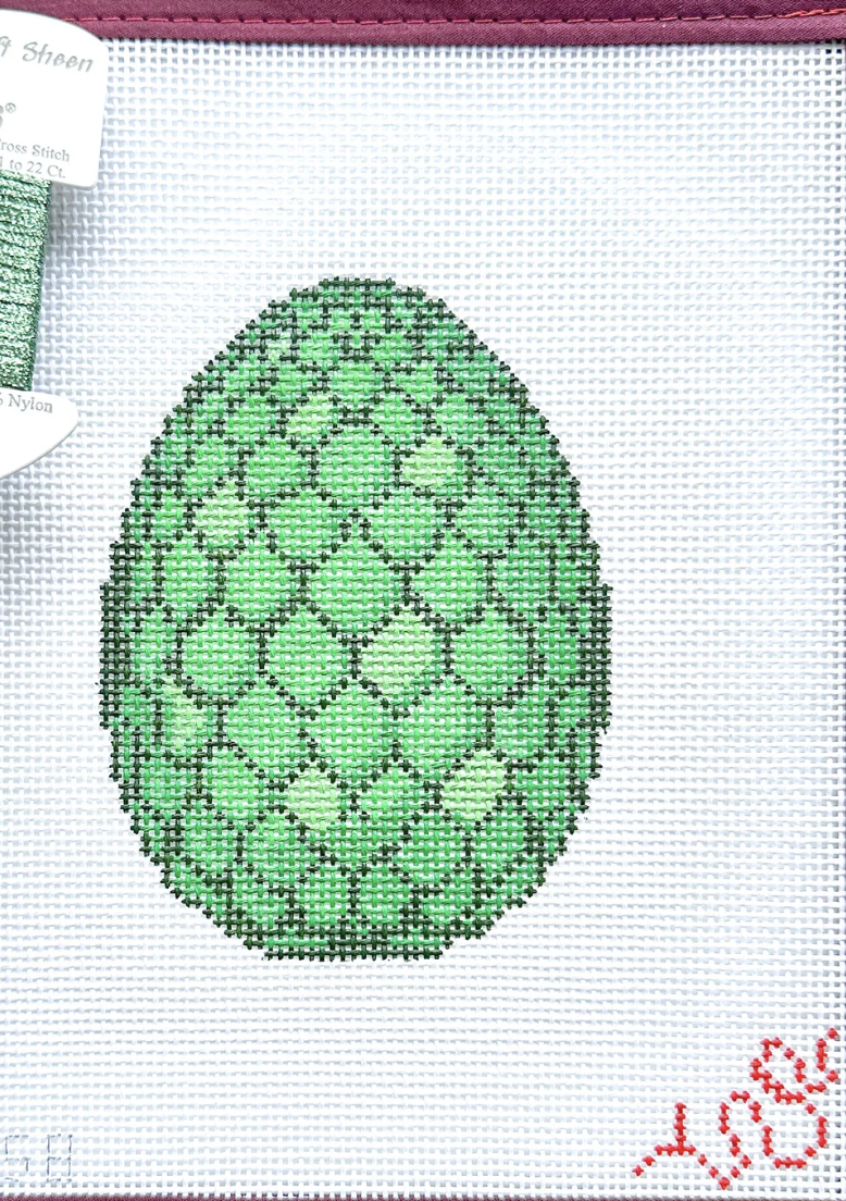 Canvas DRAGON EGG - EMERALD  SB158   5" EGG