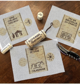 Canvas WINE CORK - 3D  FRENCH   BOUTEILLE EN FRANCE  3" CORK