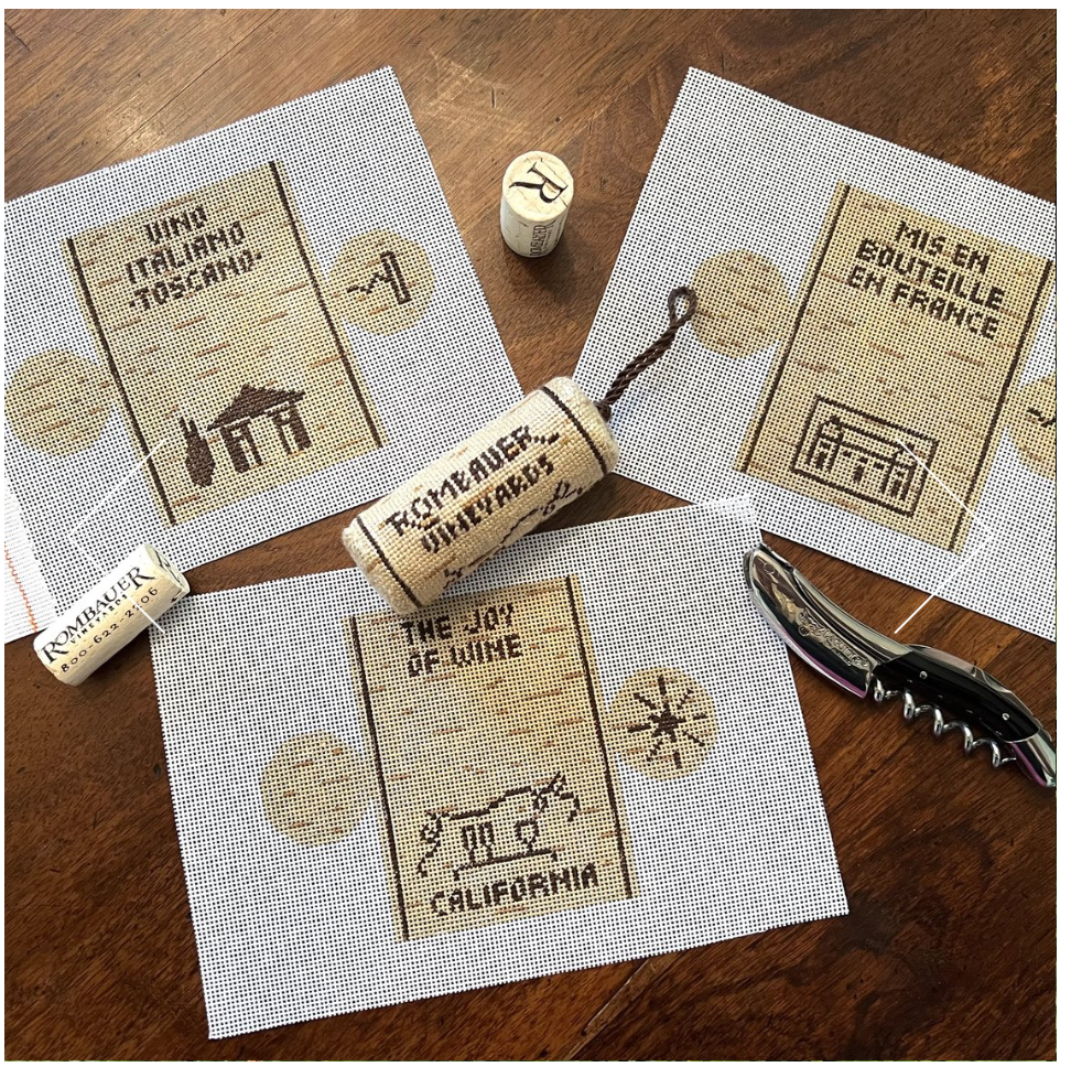 Canvas WINE CORK - 3D  CALIFORNIA JOY OF WINE   3" CORK
