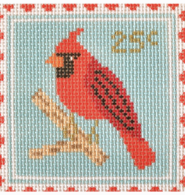 Canvas CARDINAL  STAMP  4X4"