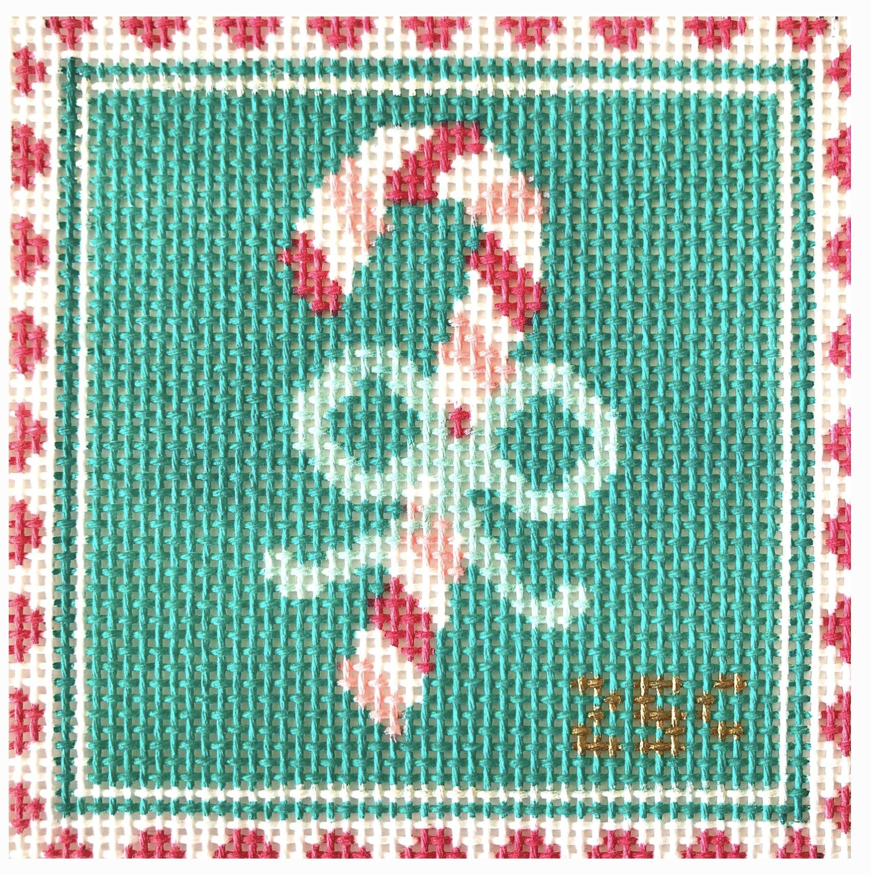 Canvas CANDY CANE  STAMP  4X4"