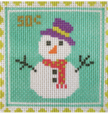Canvas SNOWMAN  STAMP  4X4"
