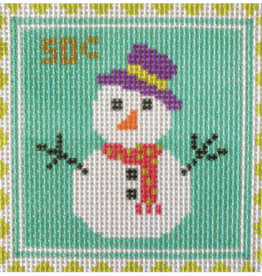 Canvas SNOWMAN  STAMP  4X4"