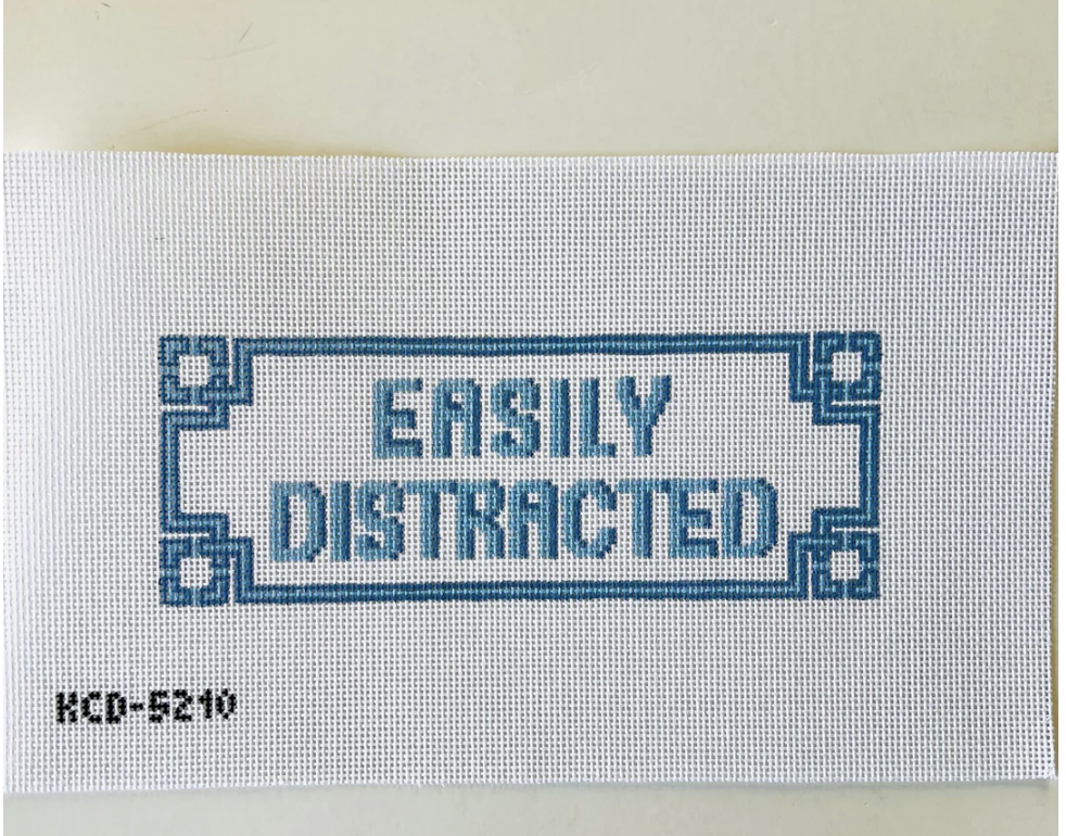Canvas EASILY DISTRACTED  KCD5210   9.25X3.5"