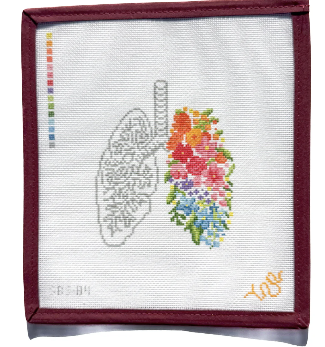 Canvas FLORAL  ANATOMICAL LUNGS  SBS84