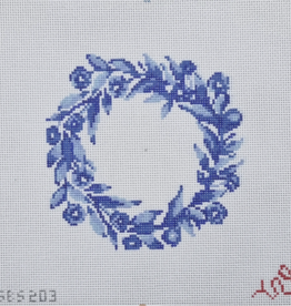 Canvas MFC BLUE WREATH   SBS203   6" ROUND
