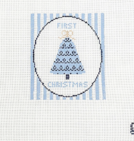 Canvas FIRST CHRISTMAS - BLUE  GP115A    4.5X3.9"