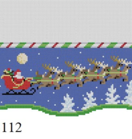 Canvas SLEIGH AND REINDEER CUFF  3112