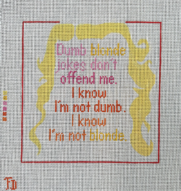 Canvas DOLLY DUMB BLONDE JOKES   FD80  8X8"