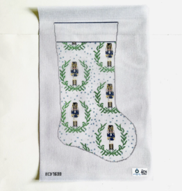 Canvas BLUE NUTCRACKER STOCKING  KCD7630   11X19