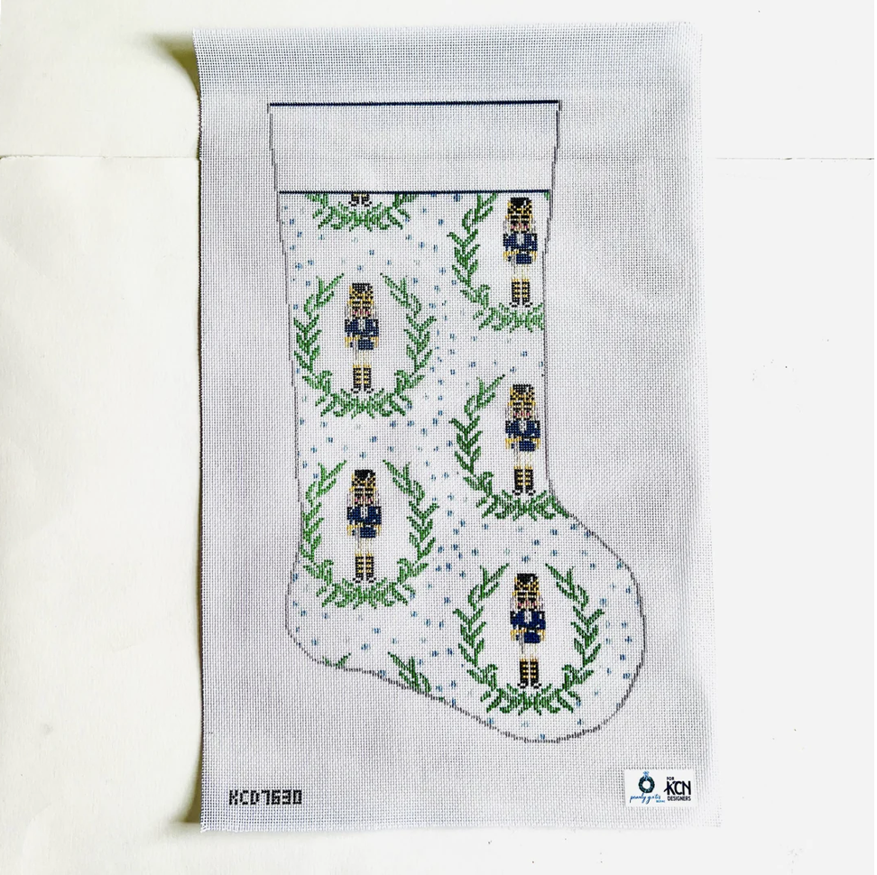 Canvas BLUE NUTCRACKER STOCKING  KCD7630   11X19