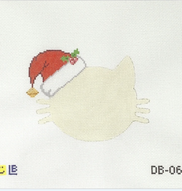 Canvas CAT SILHOUETTE  WITH LIGHTS  ORNAMENT  DB06   5X3.75"