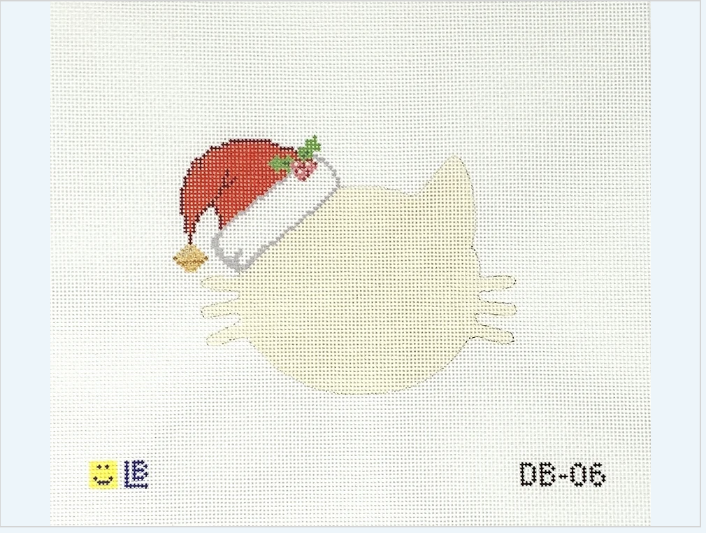 Canvas CAT SILHOUETTE  WITH LIGHTS  ORNAMENT  DB06   5X3.75"