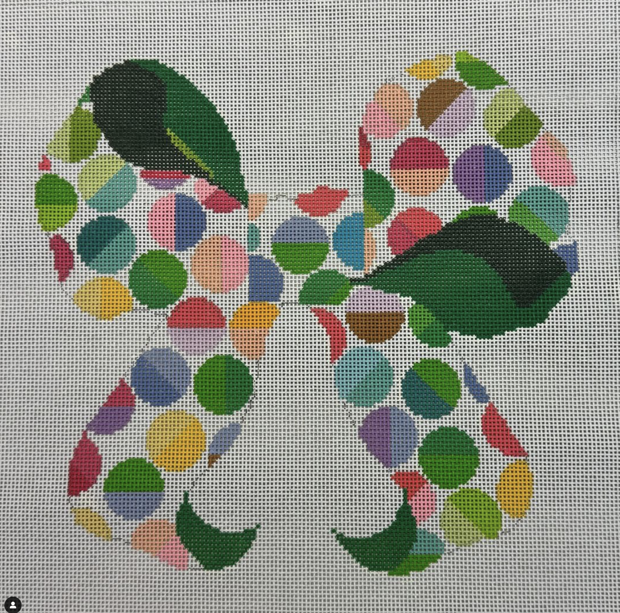Canvas ECS DOTS LULU  BOW  KB25  12X12"