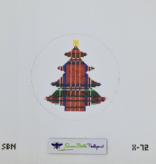 Canvas PLAID TREE   X72  4.5" ROUND
