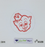 Canvas PIGGLY WIGGLY LOGO  X28  4" ROUND
