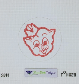 Canvas PIGGLY WIGGLY LOGO  X28  4" ROUND