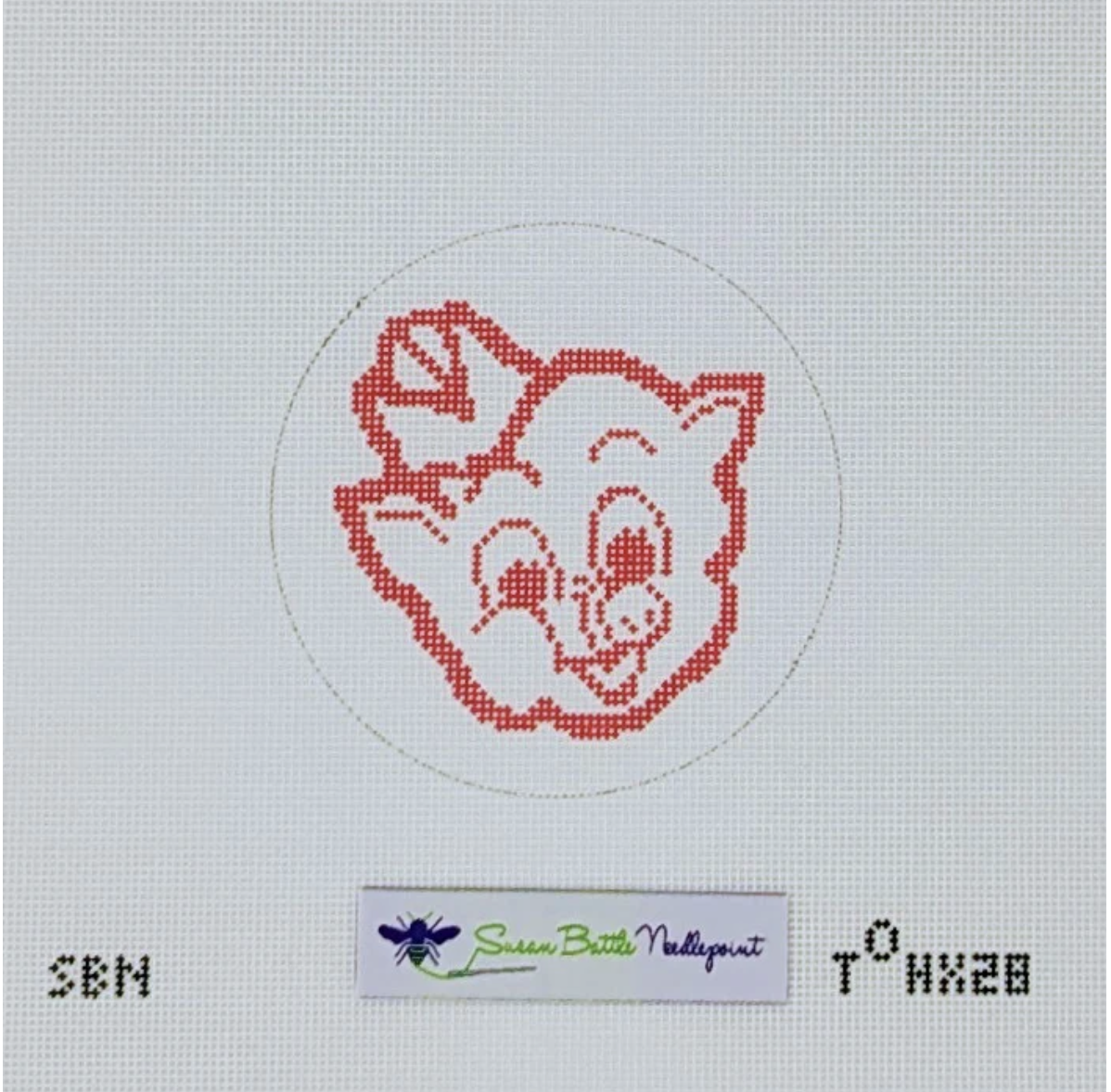 Canvas PIGGLY WIGGLY LOGO  X28  4" ROUND