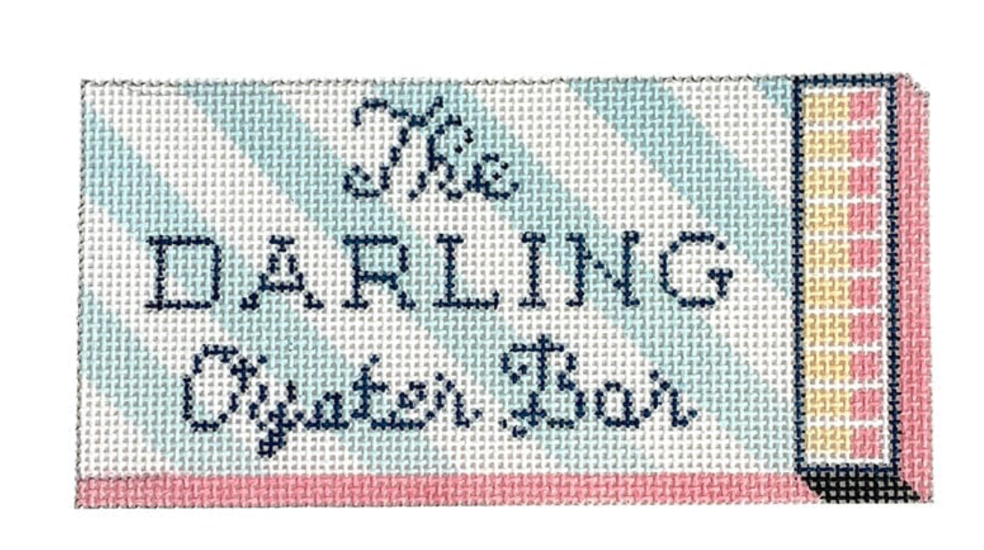 Canvas THE DARLING OYSTER BAR  MATCHBOOK   2.5X5"
