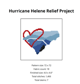 Canvas HURRICANE HELENE RELIEF PROJECT - CHART ONLY  100% DONATED TO YANCY COUNTY