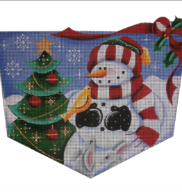 Canvas FOREST SNOWMAN STOCKING  1462C