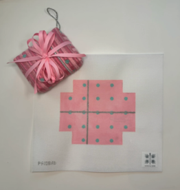 Canvases PINK  LARGE 3-D PACKAGE  -  WITH STITCH GUIDE 108AB  4X3X1"