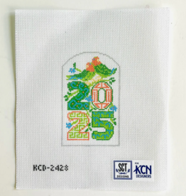 Canvas LOVE BIRDS  2025 ORNAMENT   KCD2428    2.75X4.5"