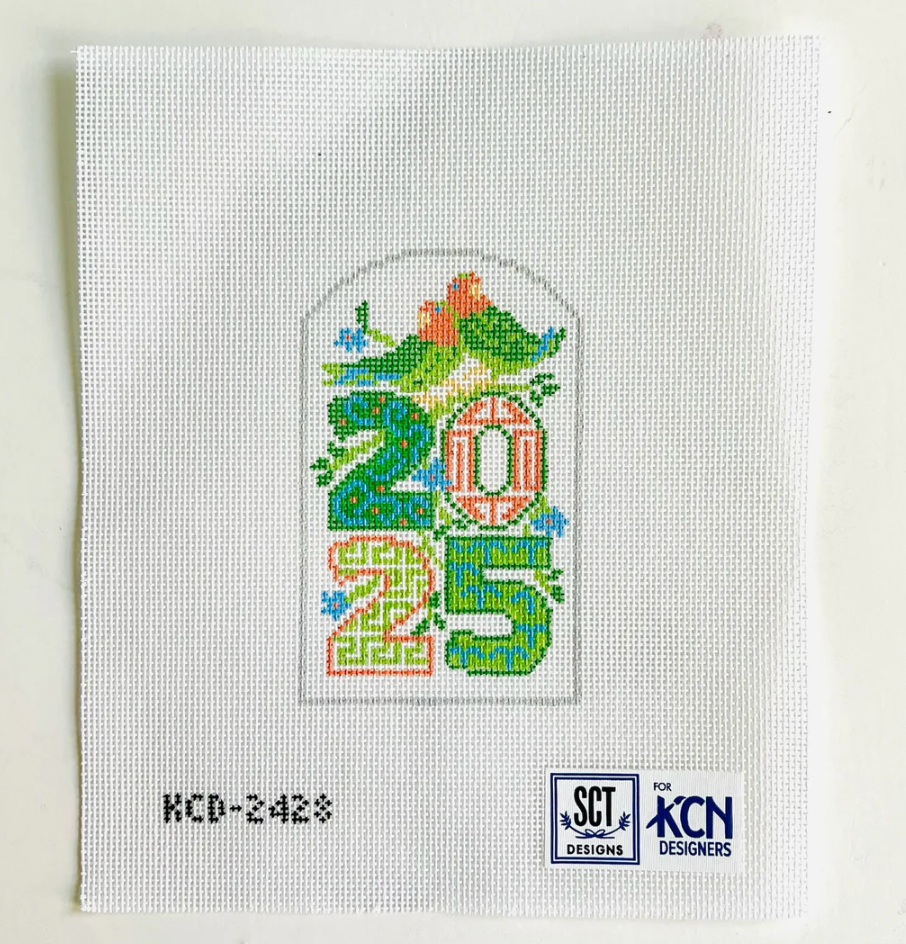 Canvas LOVE BIRDS  2025 ORNAMENT   KCD2428    2.75X4.5"
