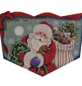 Canvas SANTA 'S PUPPY STOCKING  CUFF  1472A