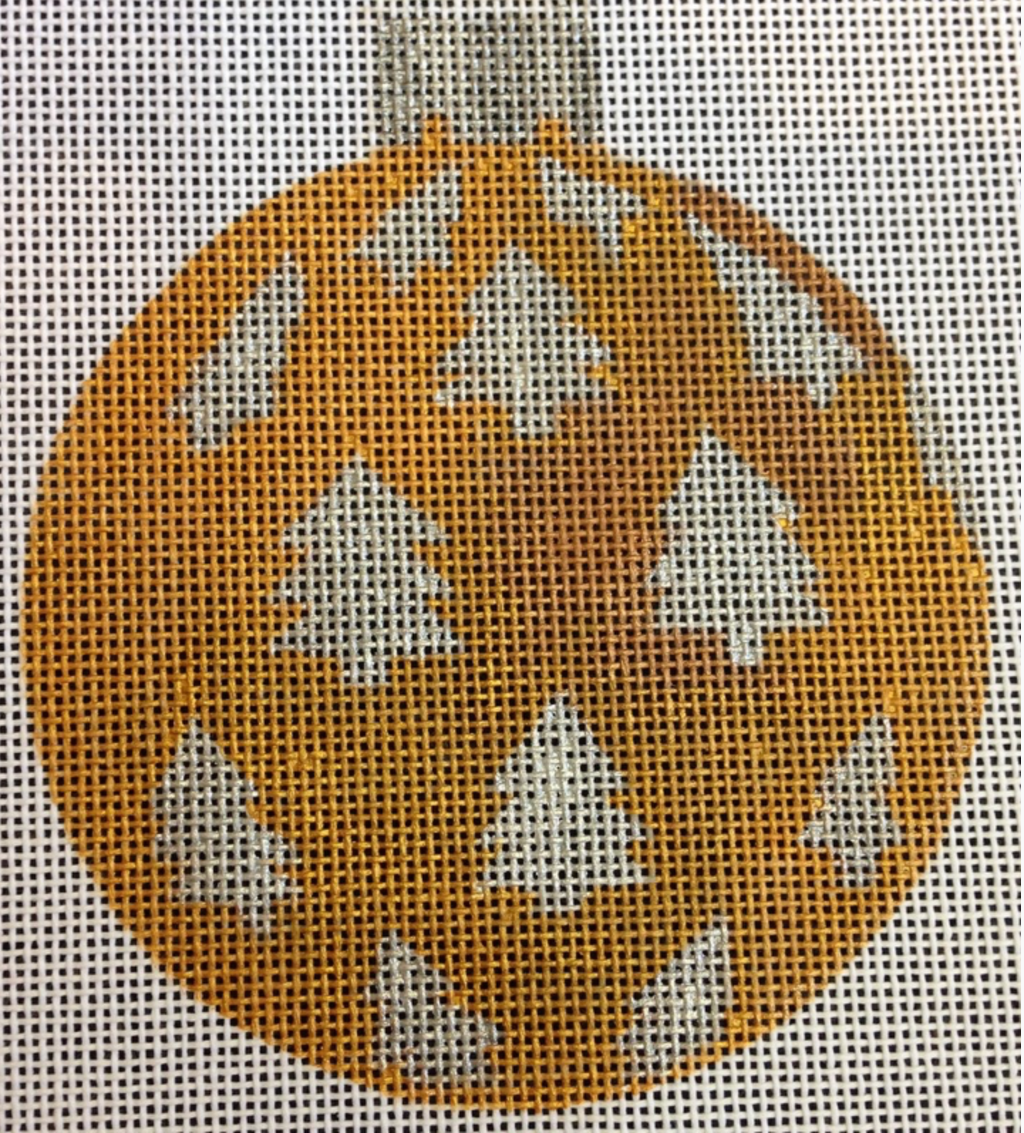 Canvas CHRISTMAS BALL GOLD  WITH SILVER TREES  CH305F