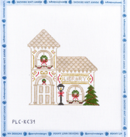 Canvas VINTAGE WINTER VILLAGE - LIBRARY  PLCKC31    5.5X5"