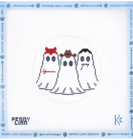 Canvas VINTAGE HALLOWEEN - GHOSTS IN COSTUMES  PLCKC     4X4"