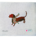 Canvas BOUGIE DACHSHUND  ADW83  4X3.25"