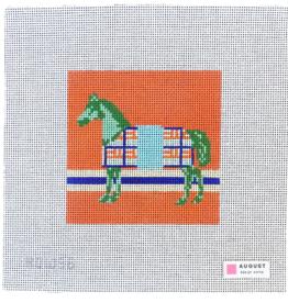 Canvas GREEN HORSE  ADW55   5X5"