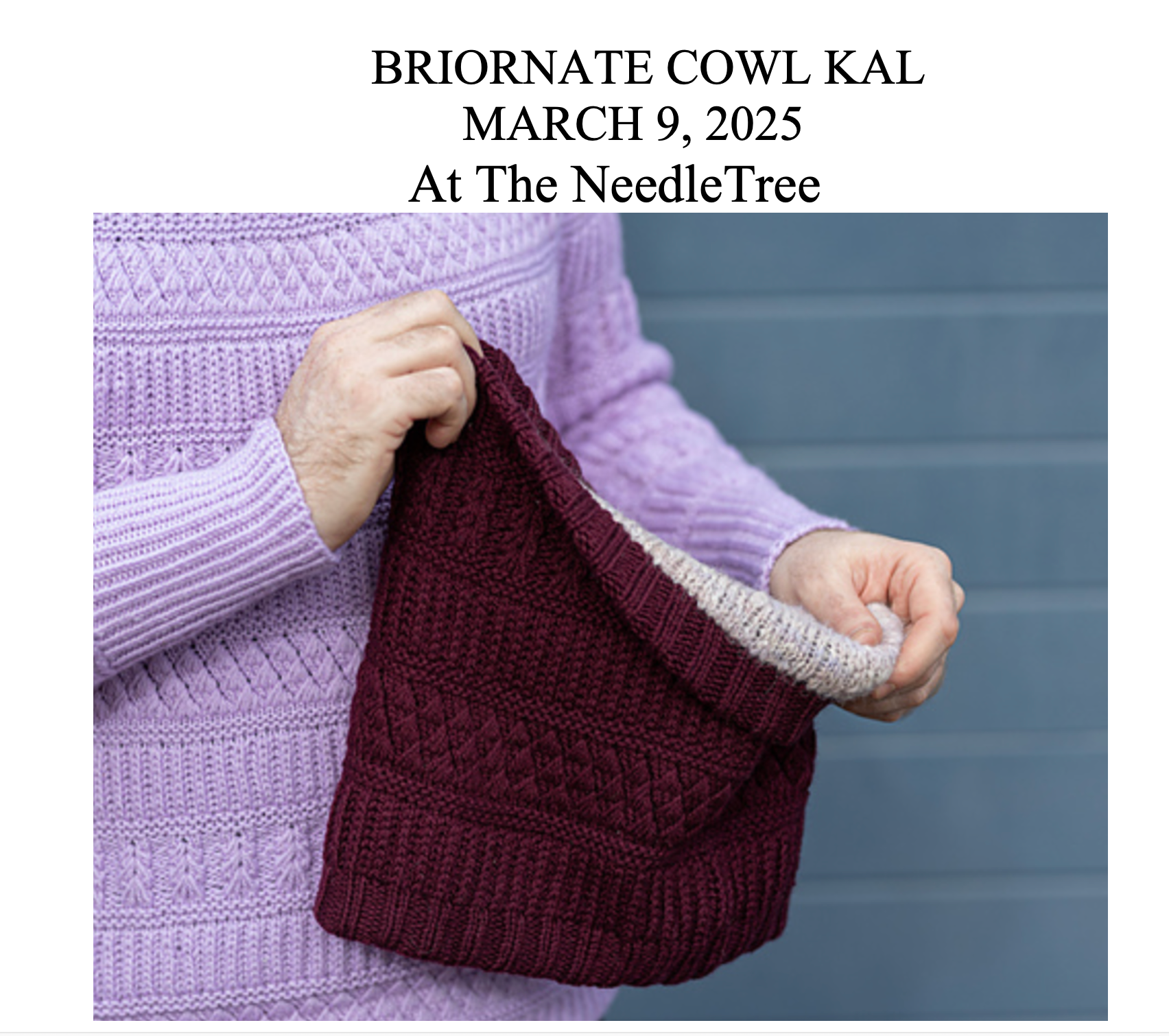Class BRIORNATE COWL KAL  MARCH 9, 2025