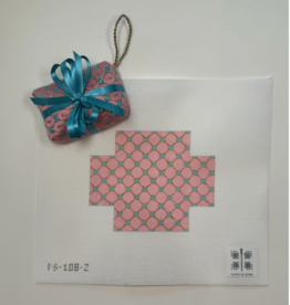 Canvases PINK AND AQUA LARGE 3-D PACKAGE  -  WITH STITCH GUIDE 108Z  3X2X1"