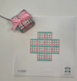 Canvases PINK PLAID 3-D PACKAGE  -  WITH STITCH GUIDE 108X  2X2X1"