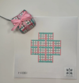 Canvases PINK PLAID 3-D PACKAGE  -  WITH STITCH GUIDE 108X  2X2X1"