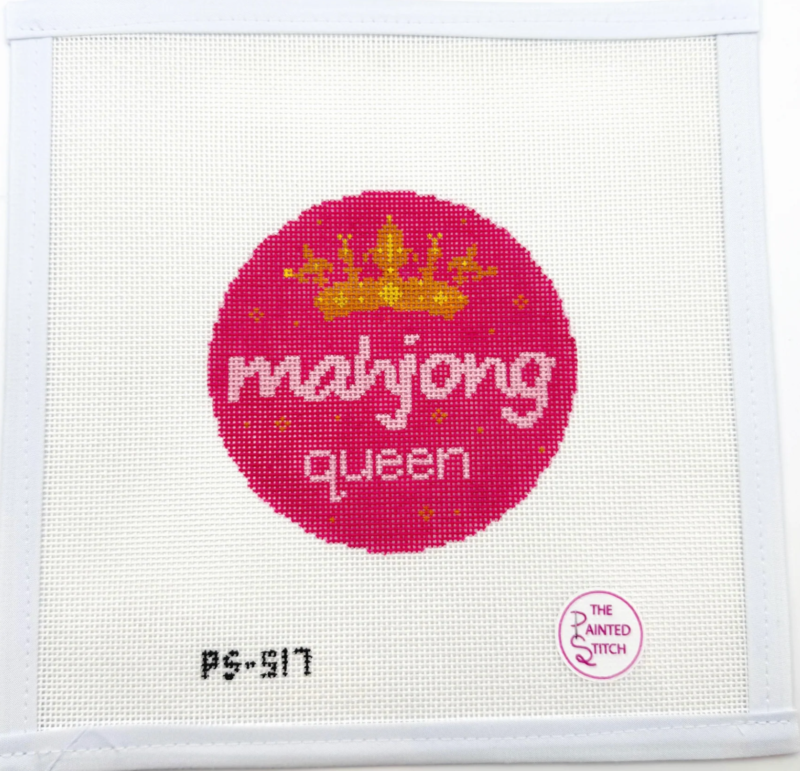 Canvas MAHJONG QUEEN   PS517  4" ROUND