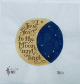Canvas I LOVE YOU TO THE MOON AND BACK   364   5" ROUND