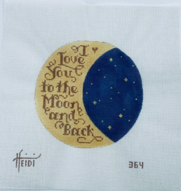 Canvas I LOVE YOU TO THE MOON AND BACK   364   5" ROUND