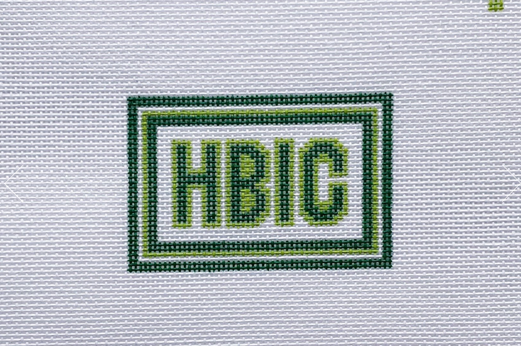 Canvas HBIC  MINI   -  GREEN  SAS0122   2X3"